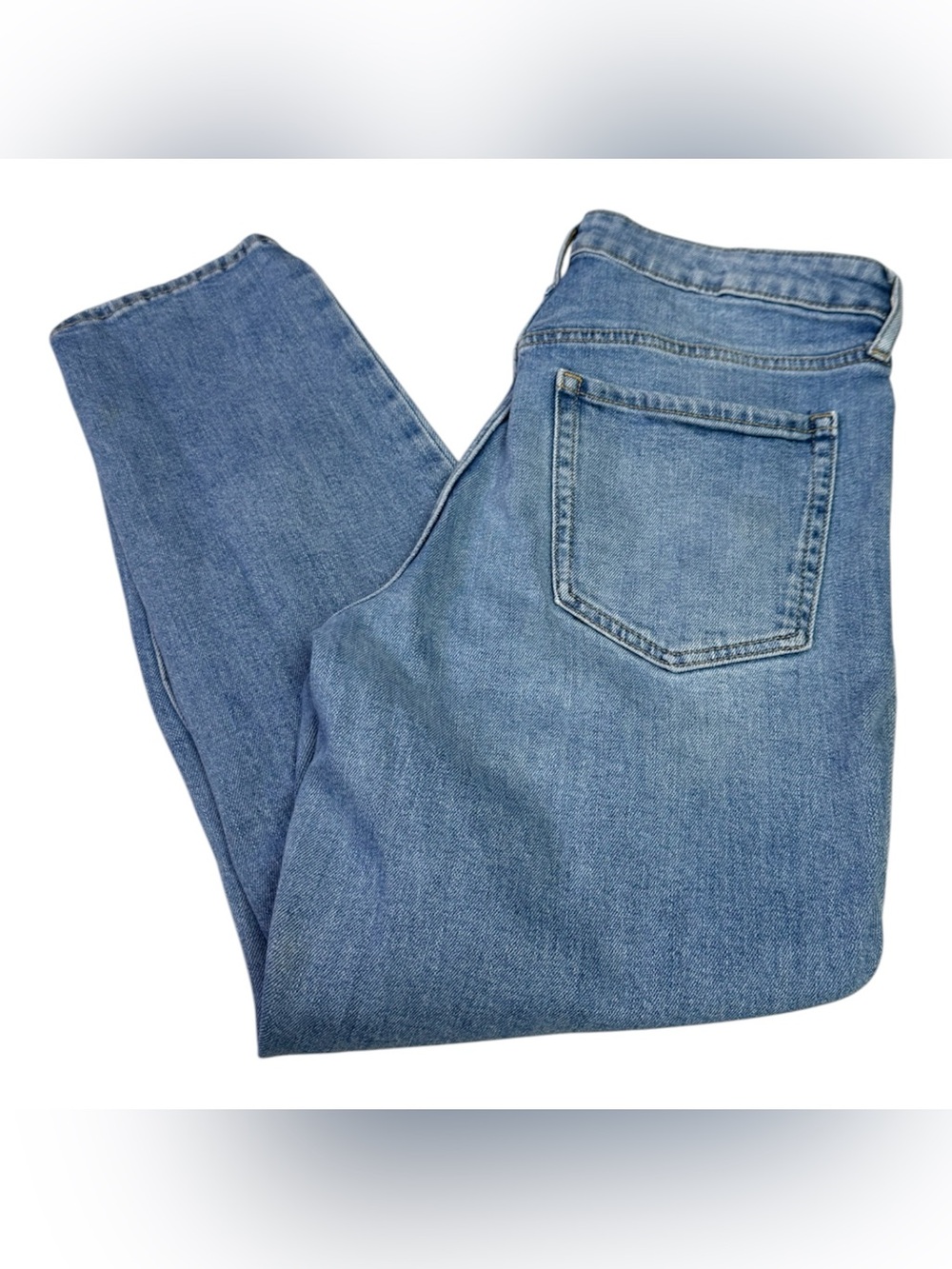 Old Navy OG Straight Jeans HIGH RISE SIZE 8 in Light Blue Denim